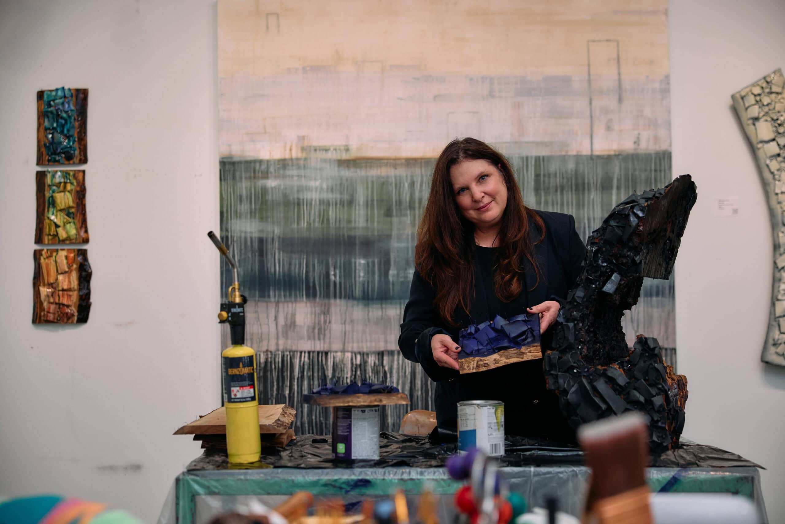 Christi Meril art show The Long Journey Home at ALG Fine Art, Dallas