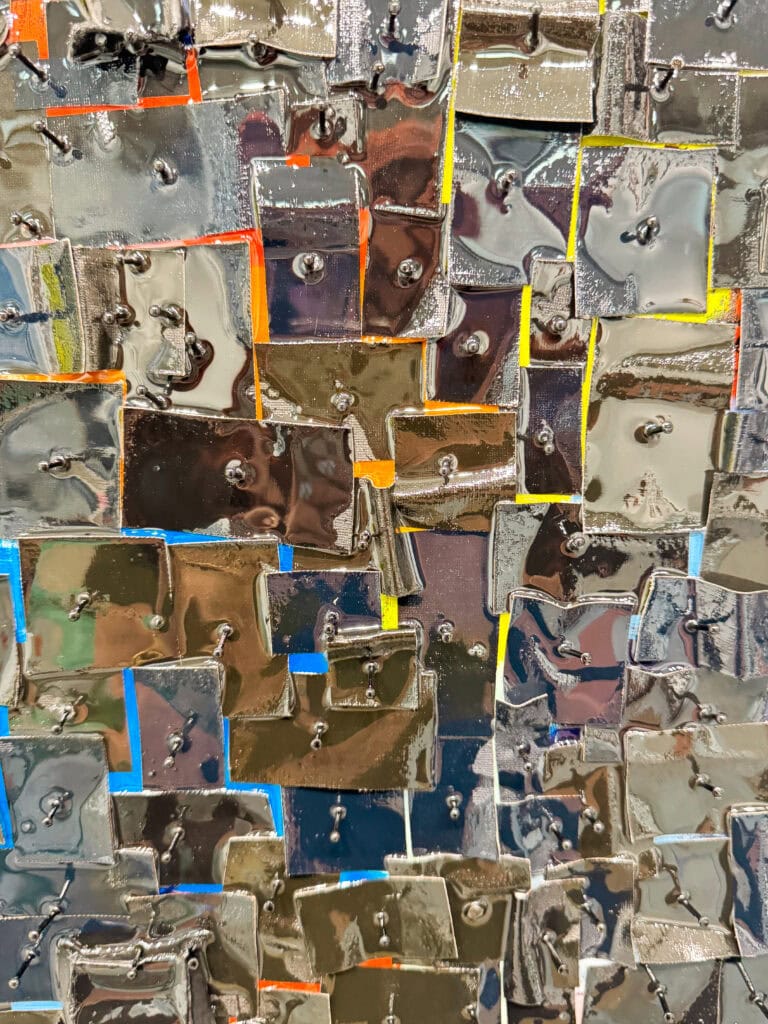 Charcoal and hand-cut paper textures from the Christi Meril art show