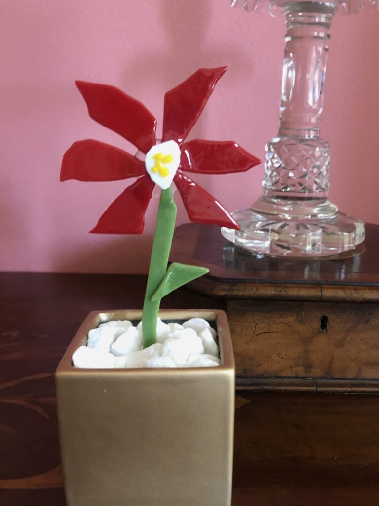 Handmade glass flower
